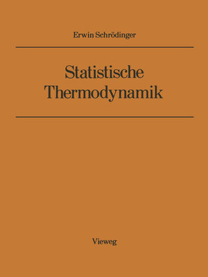 cover image of Statistische Thermodynamik